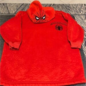 Spider-Man Oversized Hoodie Plush Lined Youth Graphic One Size 3-7 Marvel